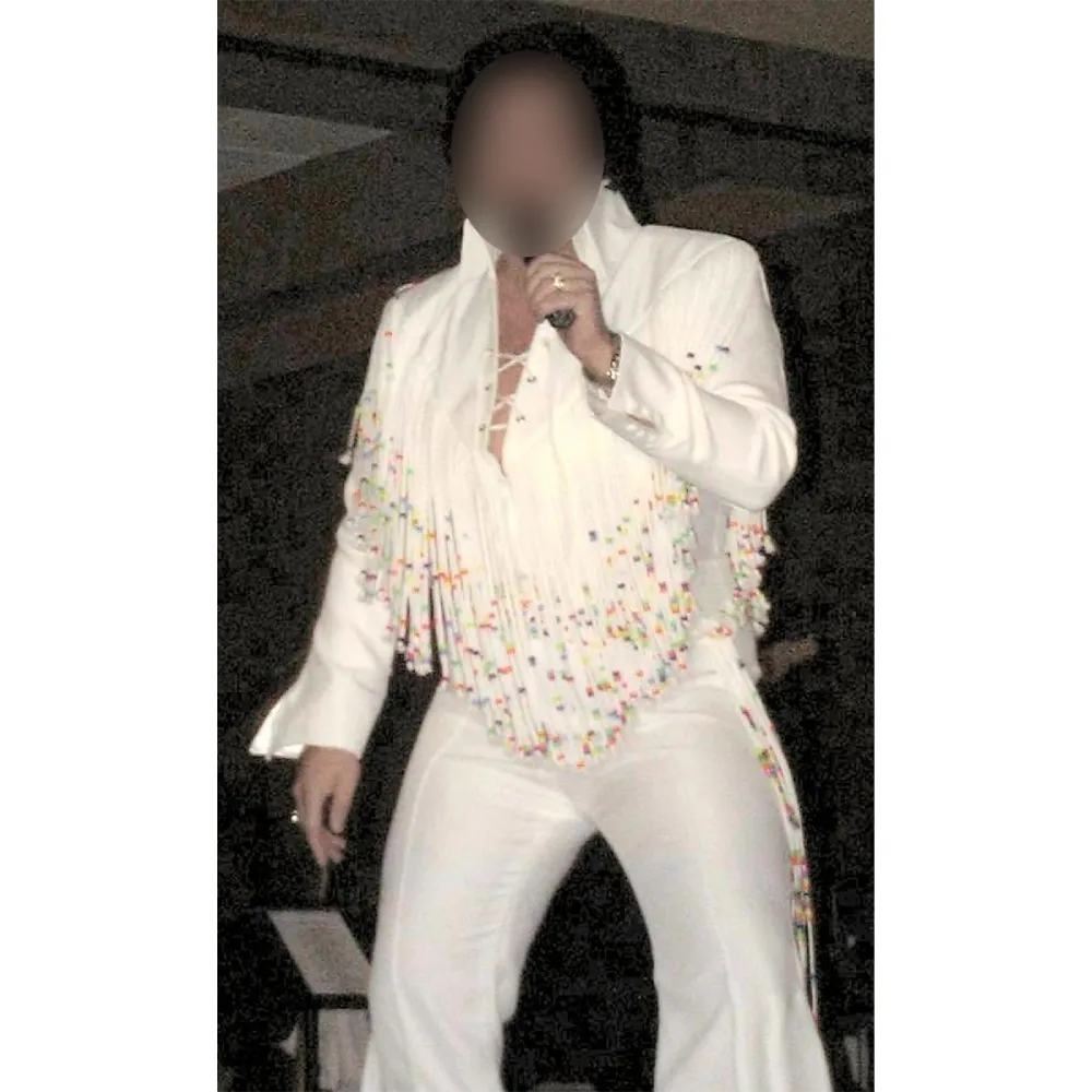 Elvis Impersonator wearing Fringe Suit